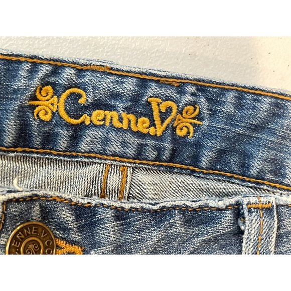 Cenne V Womens Vintage 1980s Jeans Boot Cut Leg Embroidered Pockets Blue Size 12 - Picture 9 of 11